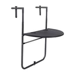 Chicreat Table de balcon suspendue pliable, Noir