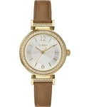 Timex pour Femme Analogique Quartz Montre avec Bracelet en Cuir TW2W49000