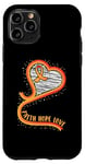 Coque pour iPhone 11 Pro Faith Hope Love Ruban orange pour sensibilisation à la leucémie et au cancer