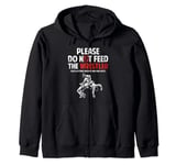 Please Do Not feed the Wrestler Funny Wrestling Men Zip Hoodie