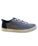 Toms Childrens Unisex Lenny Chambray Navy Trainers - Kids - Blue Textile - Size UK 13 Kids