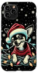 Coque pour iPhone 11 Pro Cordon lumineux de Noël à mâcher pour chihuahua