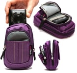 Navitech Purple Camera Case For Sony DSCW810B.CEH Digital Compact Camera