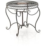 Table de jardin ronde en fer forgé Sheela - CLP - Bronze - Diamètre 90 cm