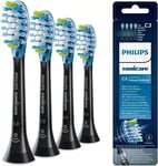 4X Genuine Philips C3 Premium Plaque Control Brush Heads, Black