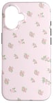 Coque pour iPhone 16 Rose pâle Fleurs Coquette Rose Doux Floral Girly