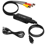 AXFEE Adaptateur RCA vers HDMI, Convertisseur AV vers HDMI avec Câble HDMI, Audio Vidéo Adaptateur Audio pour DVD Sky STB, Support 1080P PAL/NTSC