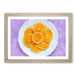 Big Box Art Slices of The Orange Painting Framed Wall Art Picture Print Ready to Hang, Oak A2 (62 x 45 cm)