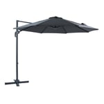 AXI Marisol Parasol Déporté Anthracite/Gris - Parasol Déporté Rectangulaire Ø 300cm - Parasol Pied Déporté, structure aluminium -