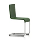 Vitra - .05 Chair, Non Stacking, Dark Green Shell, Stainless Steel Base, Felt Glides for Hard Floor - Ulkona käytettävät ruokailutuolit - Maarten Van Severen - Vihreä - Metalli/Vaahto