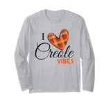 Love Creole Fans Creole Day St. Lucia, Dominica Haiti Plaid Long Sleeve T-Shirt