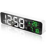 Digital Alarm Clock Bedside Mains Powered, Bedside Clock with Big LED