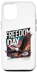 Coque pour iPhone 14 T-shirt graphique Patriotic Freedom USA