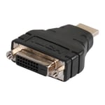 VIvanco HDMI hane - DVI-D hona adapter - svart