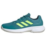 adidas Homme Gamecourt 2.0 Tennis Shoes Sneakers, Arctic Fusion/Lucid Lemon/FTWR White, 38 EU