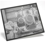 Placemat Mousemat 8x10 BW - Iced Tea Lemonade Ice Drink Cafe  #37462