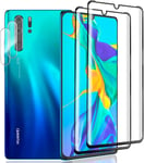 Verre Trempé Pour Huawei P30 Pro [2 Pièces] + Caméra Arrière Protecteur [2 Pièces],9h Dureté/Sans Bulles/Anti Rayures,Film Protection Écran Pour Huawei P30 Pro