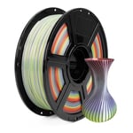 Flashforge Filament pour imprimante 3D 1.75mm, Filaments pour imprimante 3D 1kg(soie,arc-en-ciel)