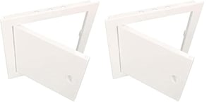 KOTARBAU® Trappe de visite 20 x 40 cm en plastique blanc Trappe d'inspection trappe visite placo plafond trappe comble trappes (Lot de 2)