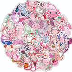 50st e Animal Axolotl Graffiti Stickers Cartoon Decals DIY Di Pink