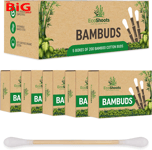 Bamboo  Cotton  Buds -  1000  Organic  Cotton  Wool  Buds  Q  Tips -  Biodegrada