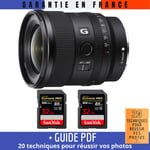 Sony FE 20mm f/1.8 G + 2 SanDisk 32GB Extreme PRO UHS-II SDXC 300 MB/s + Guide PDF ""20 TECHNIQUES POUR RÉUSSIR VOS PHOTOS