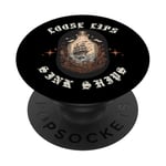 Loose Lips Sink Ships Ocean Strom Ship In A Bottle PopSockets Adhesive PopGrip