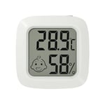 Tlily - Mini ThermomèTre NuméRique lcd HygromèTre Compteur de TempéRature MagnéTique Capteur D'Humidité Station MéTéO Blanc