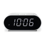 Roberts Ortus Charge FM Alarm Clock Radio with Wireless Phone Charger, White