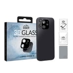EIGER for iPhone 12 Fibre Glass Camera Lens Protector in Clear with Cleaning Kit