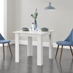 Table à manger carrée 80x80x76 cm les jambes de conception modernes aux différentes couleurs Couleur : Blanc
