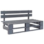 Vidaxl Banc Palette De Jardin Bois Gris