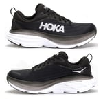 HOKA ONE ONE Bondi 8 Textile Herr Löparskor Låg Profil Black White 45