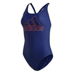 adidas FIT Suit BOS Maillot de Bain, Femme, Bleu(Tech indigo/App Solar Red) 54