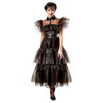 Rubies 1000853S000 Wednesday Rave 'N Dance Costume Addams Adult Fancy Dress, Girls, Black, 10-12 Halloween Halloween