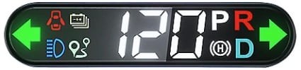 Speedometer til Tesla model Y/3 - Hastighed - Blinklys