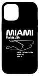 Coque pour iPhone 15 Circuit de course à Miami Formula Racing Circuits Sport