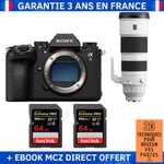 Sony A9 III + FE 200-600mm f/5.6-6.3 G OSS + 2 SanDisk 64GB Extreme PRO UHS-II SDXC 300 MB/s + Ebook '20 Techniques pour Réussir vos Photos' - Appareil Photo Professionnel