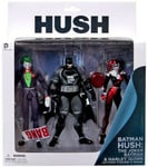 DC Comics BATMAN HUSH THE JOKER, STEALTH BAT & HARLEY QUINN 6" toy figures set 