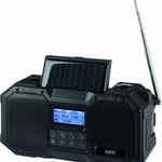 Nödradio batteri/handvev/solceller/USB (DAB+/FM/Bluetooth/Lampa)