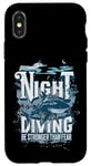 iPhone X/XS Night Diving Scuba Diving Gear Shark Stronger Than Fear Case