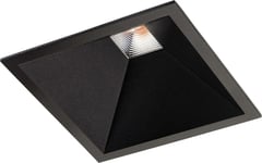 SG Armaturen Soft Square Downlight Sort, 2700K, 12W, DALI - 3201111