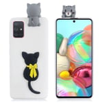 Cute 3D Samsung Galaxy A71 skal - Vit