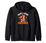 Squirrel Lover Women Just A Girl Who Loves Squirrels Zip Hoodie