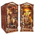 CRIOLPO DIY Book Nook Kit, Maison de poupée Miniature en Bois avec Meubles et lumière LED, Puzzle 3D en Bois, Serre-Livres d'art, Kit de Construction pour Les Personnes de Plus de 14 Ans