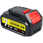 18V 7.0Ah Lithium-ion Batterie pour DeWalt xr DCB184 DCB200 DCB182 DCB180 DCB181 DCB182 DCB201 pour DeWalt 18V Batterie