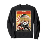 Red Panda Noodle Bowl Cute Asian Food Pho Bo Ramen Sweatshirt