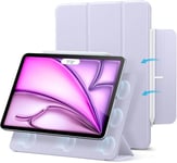 ESR Magnetic Case for iPad Air 13 Inch M2 2024, iPad Pro 12.9 Case (2022/2021, 6th/5th Gen), Powerful Magnetic Attachment, Slim Trifold Stand Case, Supports Pencil Pro/USB-C, Rebound Series, Violet