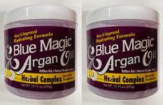 2 x BLUE MAGIC ARGAN OIL HERBAL COMPLEX LEAVE IN CONDITIONER 390g/13.75oz