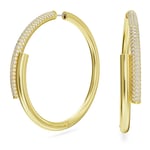 Swarovski 'Dextera' WoMens Gold Plated Metal Hoop Earrings - 5671808 Gold Tone - One Size